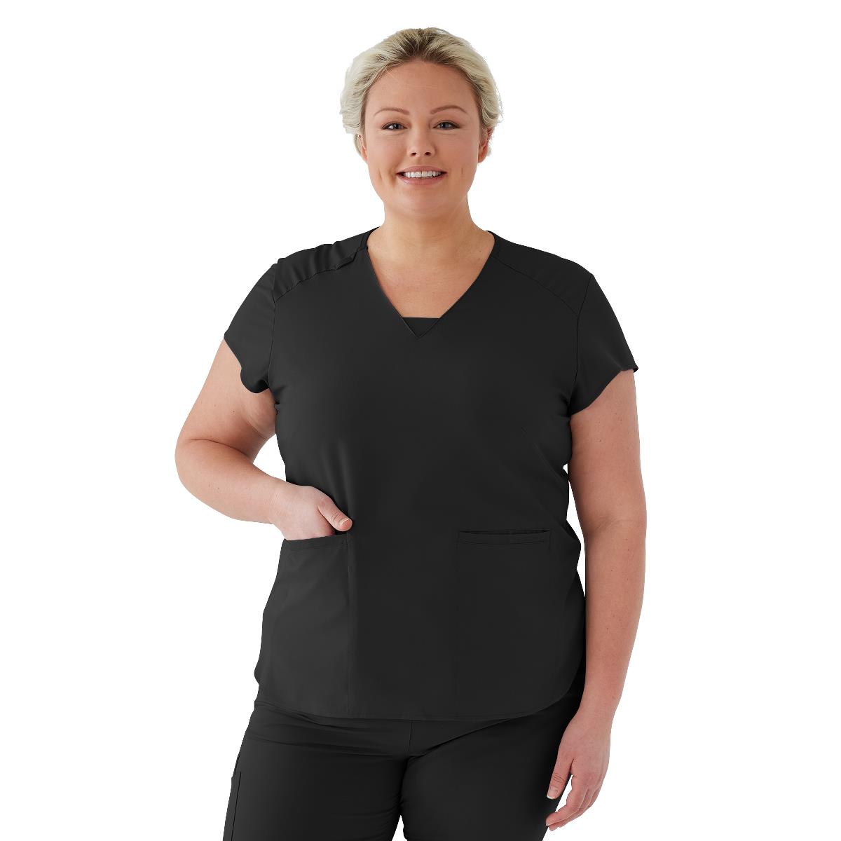 Monroe AVE Women‘s V-Neck Tunic Style Scrub Tops (Style 4805)-Medline Textiles