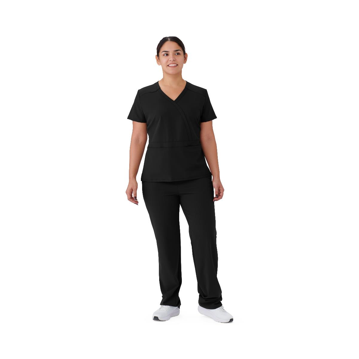 Brooklyn AVE Women‘s Mock Wrap 2-Pocket Scrub Tops (Style 48787)-Medline Textiles