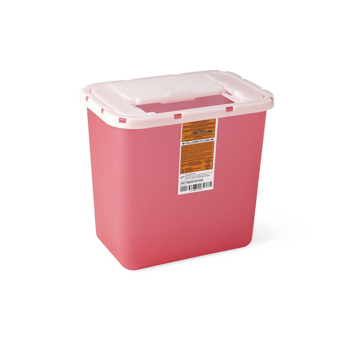 WallMounted Sharps Container, Red, 2 gal.
