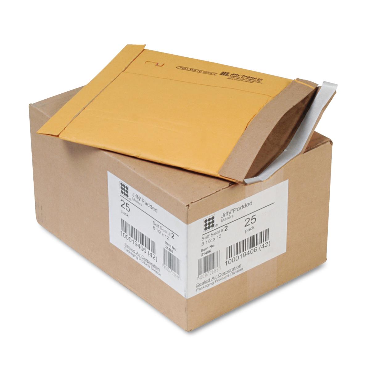 Jiffy+Mailer+Padded+Self-seal+Mailers+-+Multipurpose+-+%232+-+8+1%2F2%26quot%3B+Width+x+12%26quot%3B+Length+-+Self-sealing+Flap+-+Kraft+-+25+%2F+Carton+-+Natural+Kraft%2C+Satin+Gold