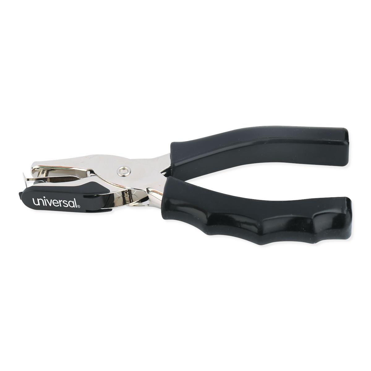 Eight-Sheet+Handheld+One-Hole+Punch%2C+1%2F4%26quot%3B+Holes%2C+Metal+With+Rubber+Grip%2C+Black