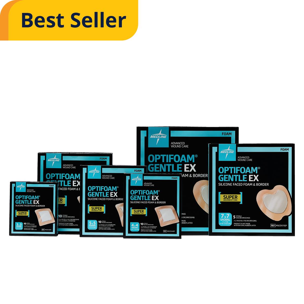 Optifoam Gentle EX Silicone-Faced Foam Dressings | Medline