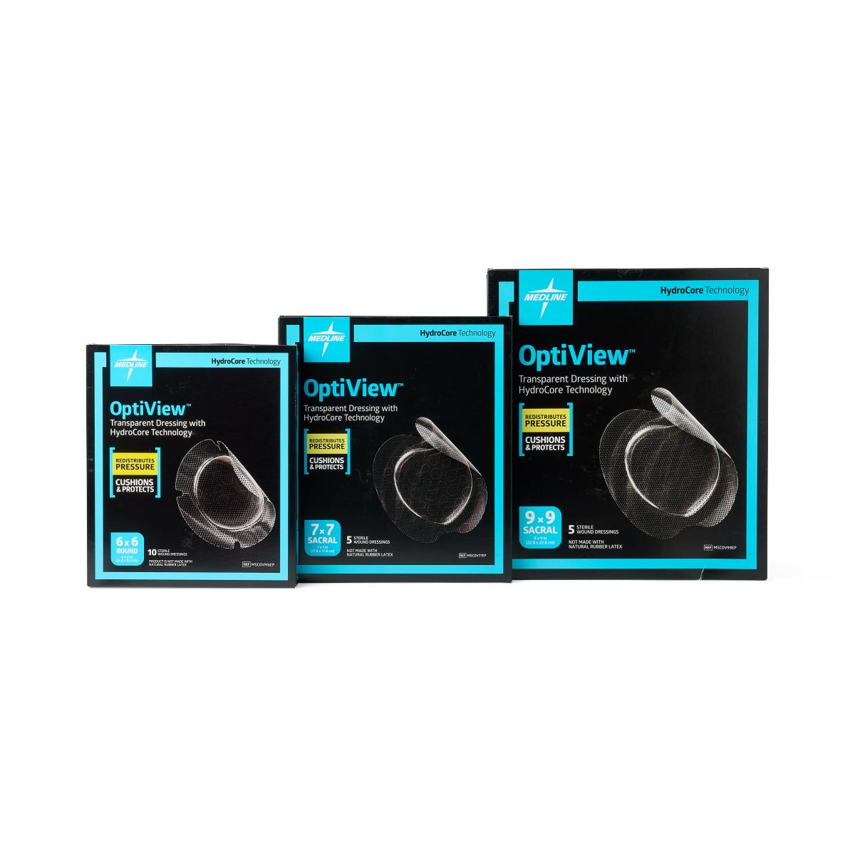 OptiView Transparent Wound Dressings with HydroCore