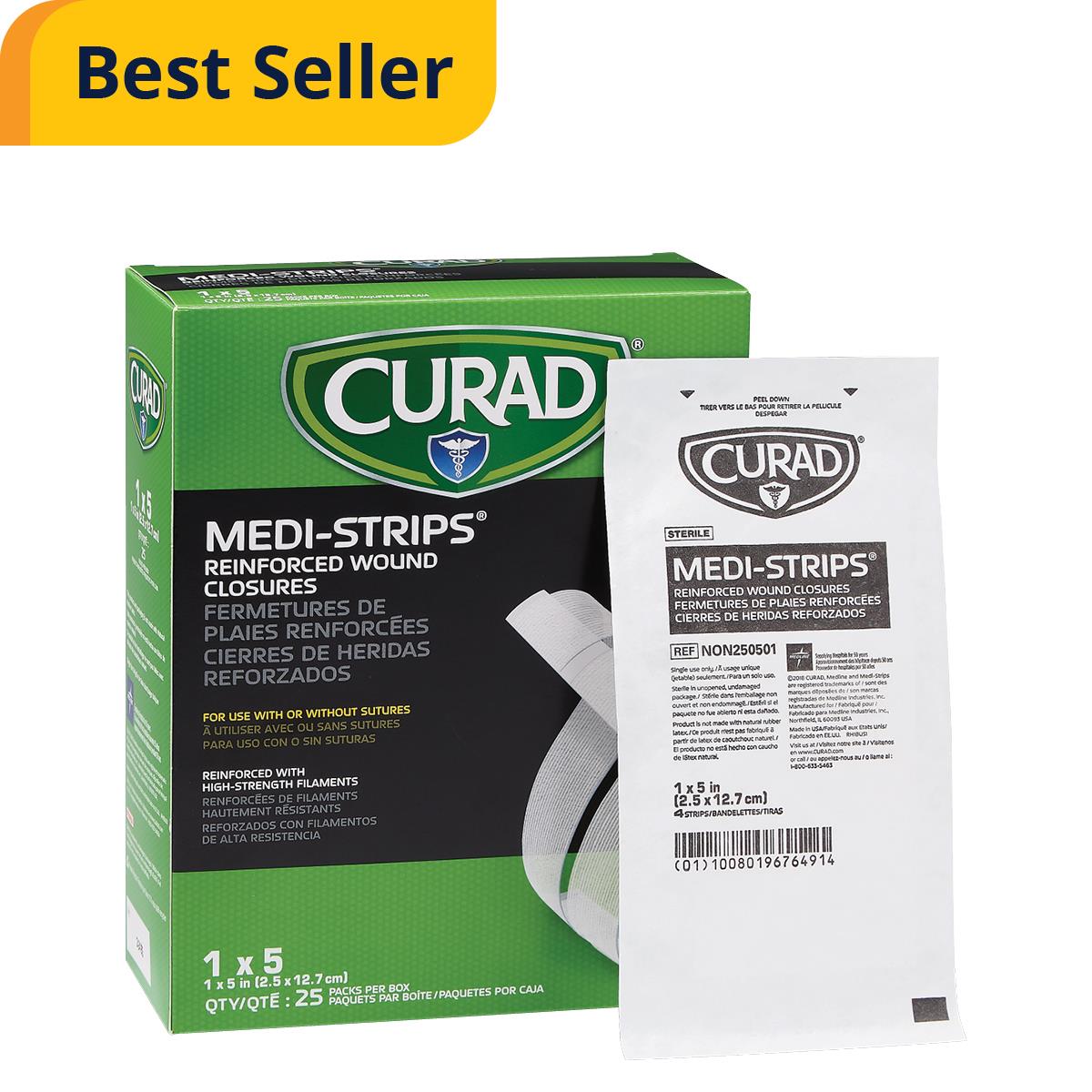 CURAD MediStrip Reinforced Wound Closures Medline