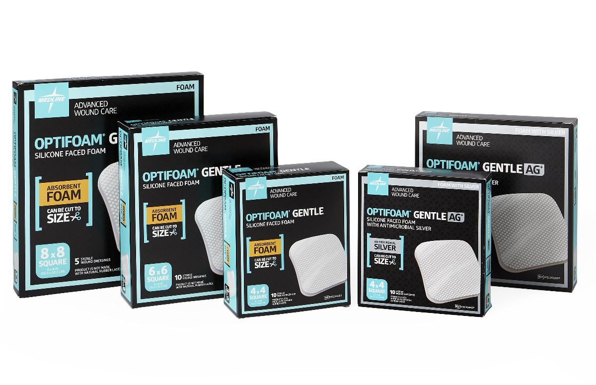 Optifoam Gentle Non-Bordered Silicone-Faced Foam Dressings PF112724