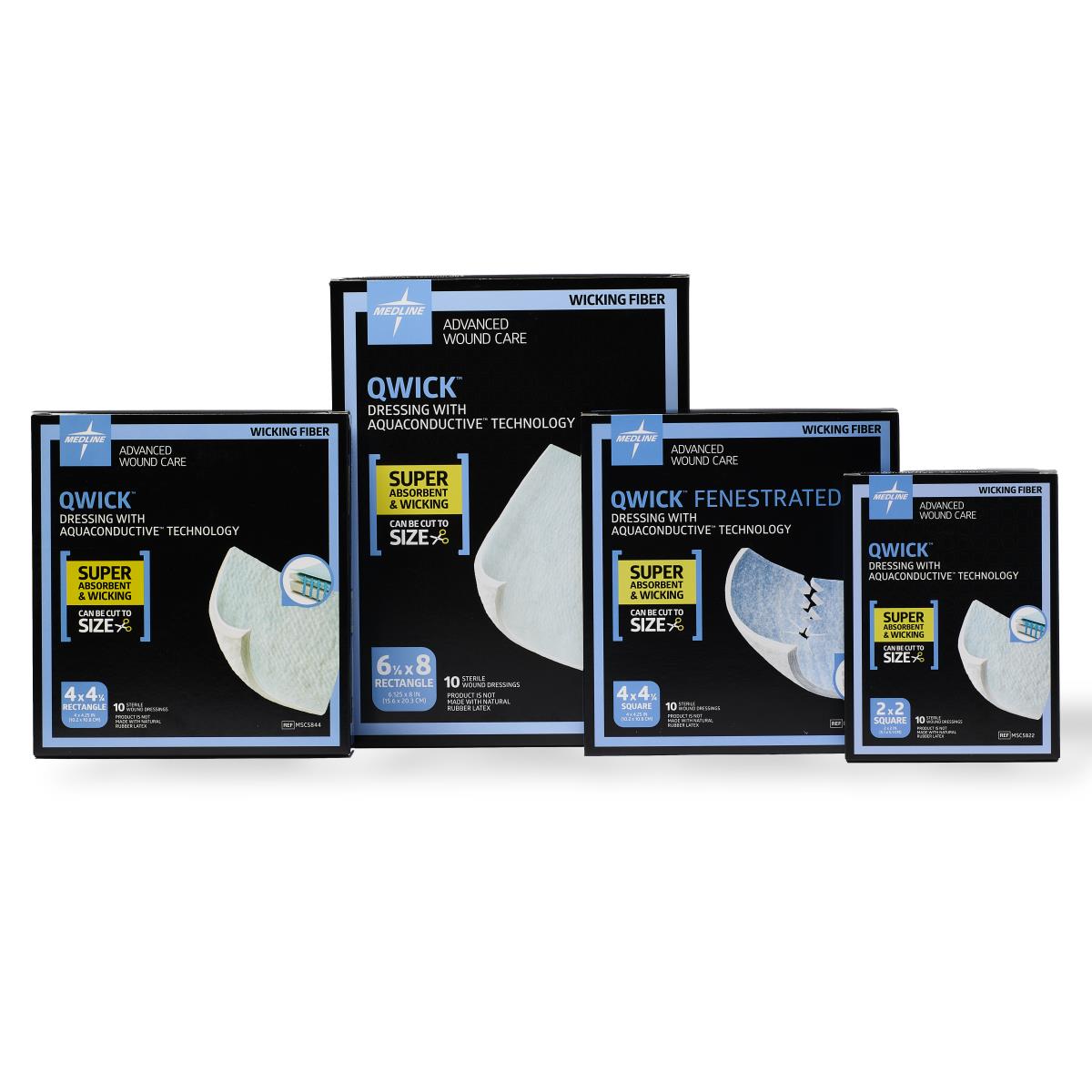 Qwick Nonadhesive Superabsorbent Wound Dressings | Medline
