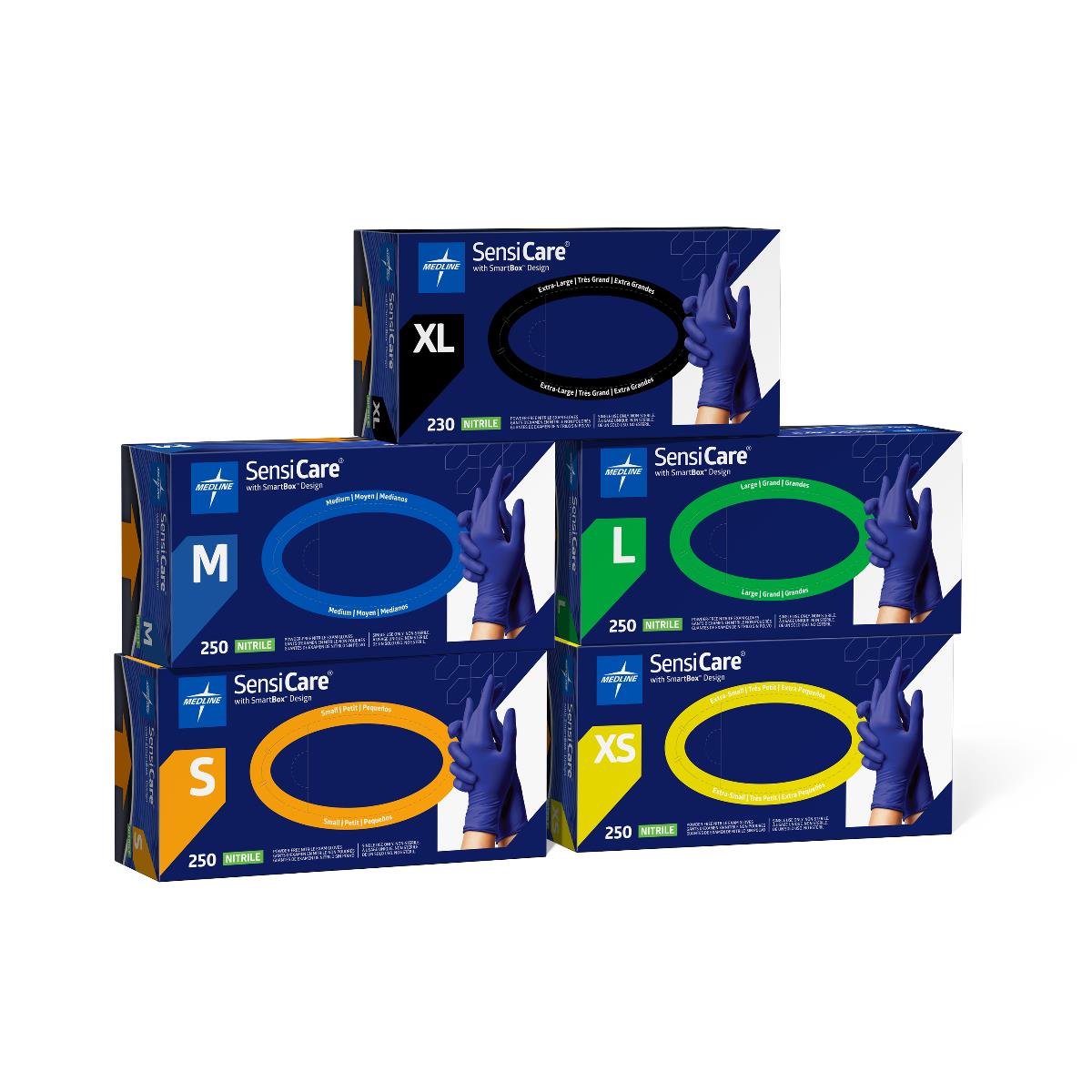 SensiCare Powder-Free Nitrile Exam Gloves with SmartBox Design