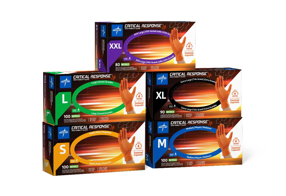 Critical Response Powder-Free Nitrile Exam Gloves | Medline