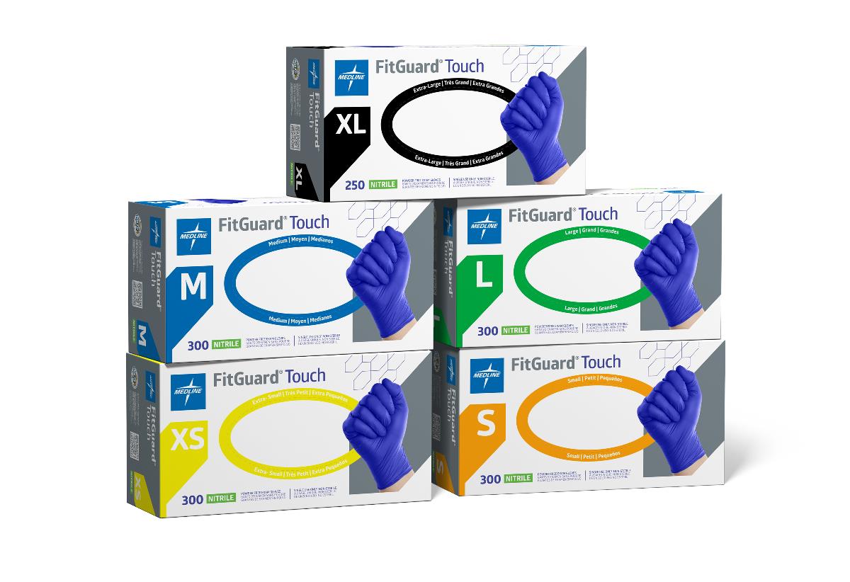 FitGuard Touch Powder-Free Nitrile Exam Gloves | Medline