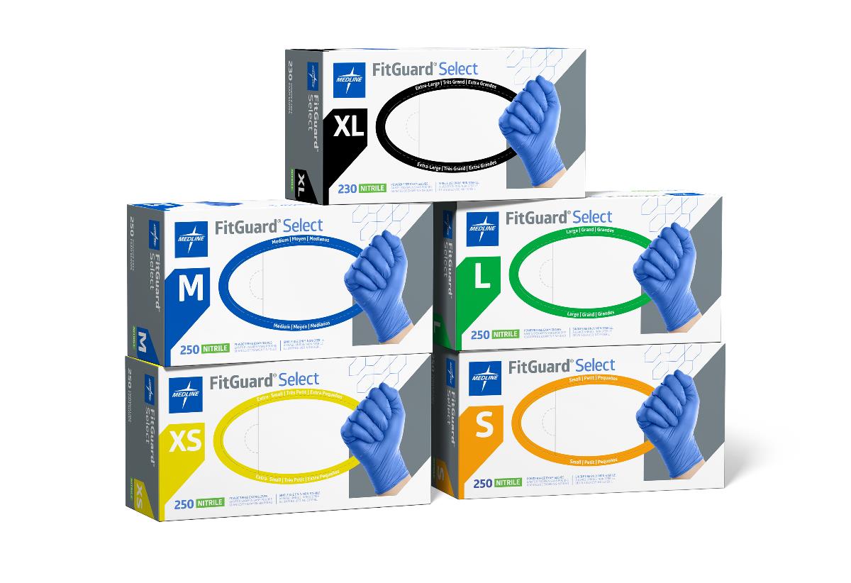 FitGuard Select Powder-Free Nitrile Exam Gloves | Medline