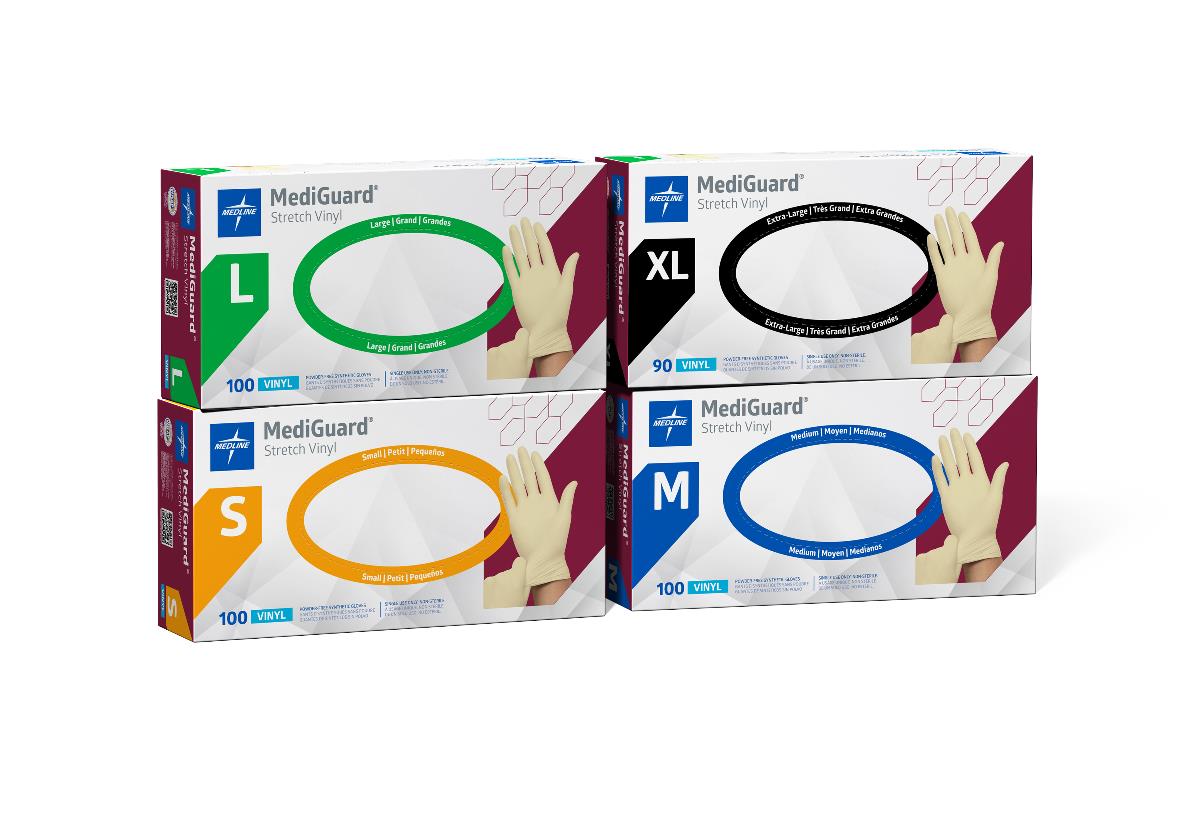 MediGuard Stretch Vinyl Synthetic Exam Gloves | Medline