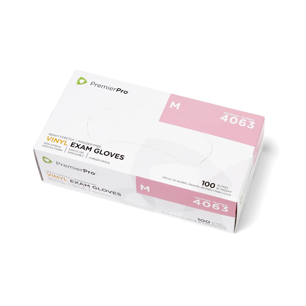 PremierPro Powder-Free Stretch Vinyl Exam Gloves | Medline