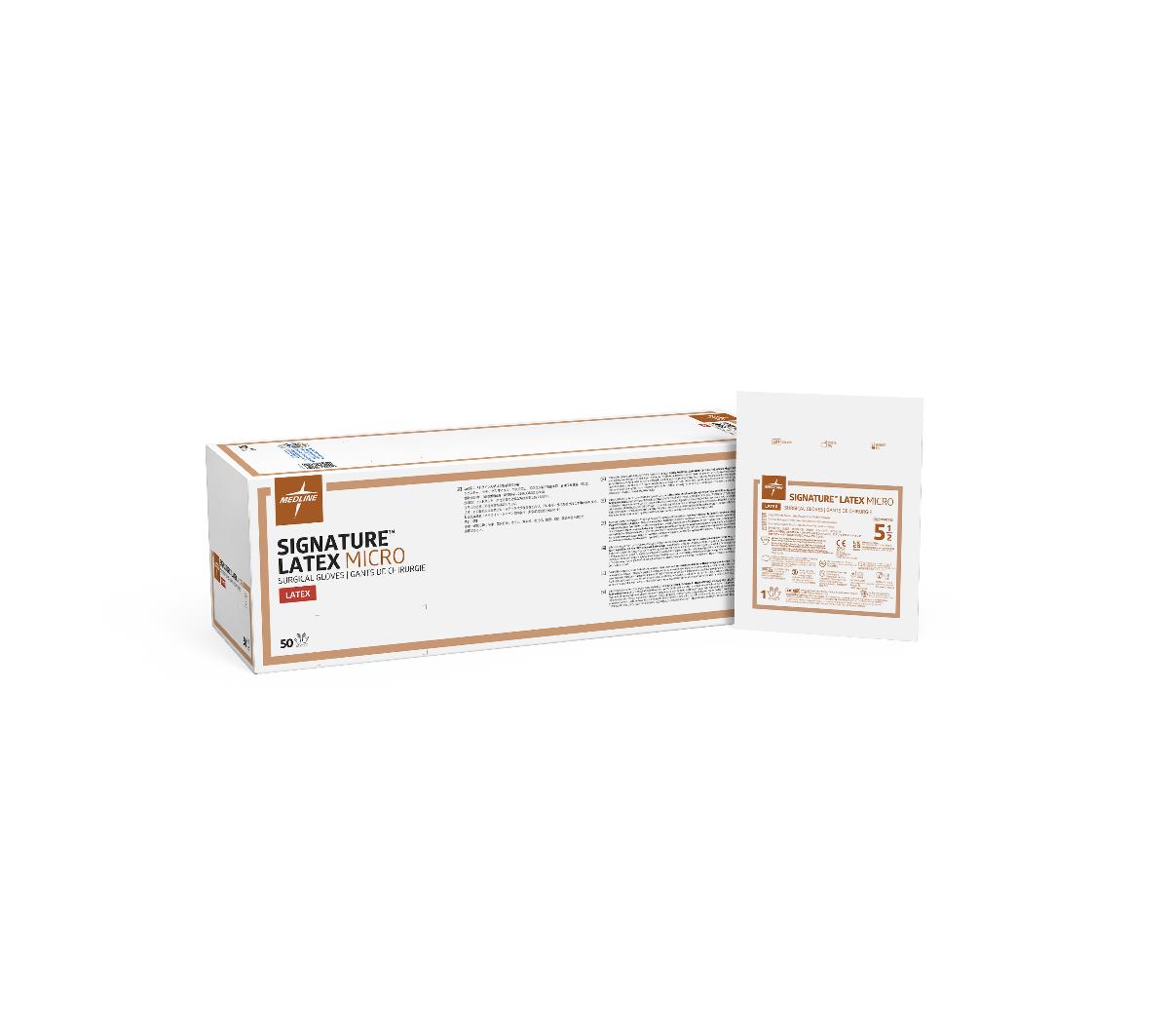 Signature Latex Micro Surgical Gloves Medline