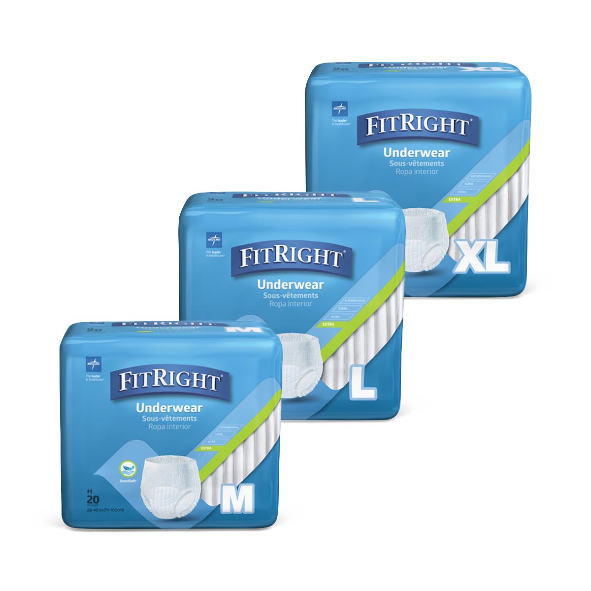 FitRight Extra Adult Incontinence Underwear Medline