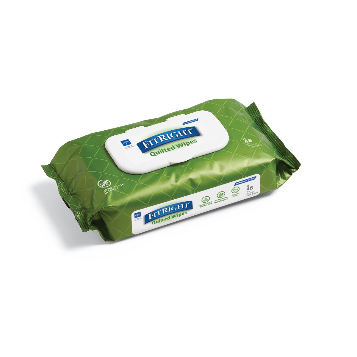 FitRight Aloe Quilted Personal Cleansing Wipes PF139525