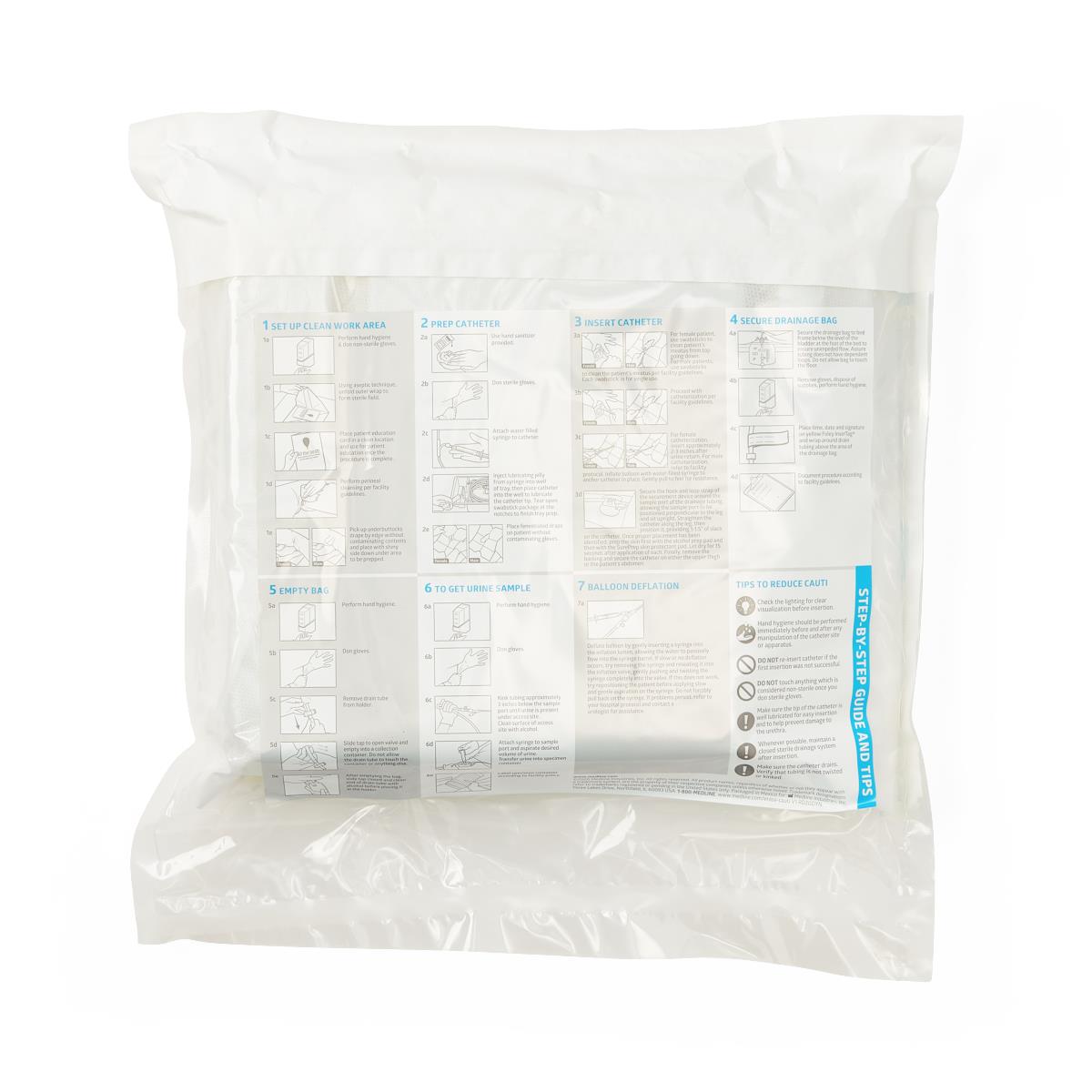 SelectSilicone Total 1-Layer Foley Catheter Trays with Drain Bag | Medline