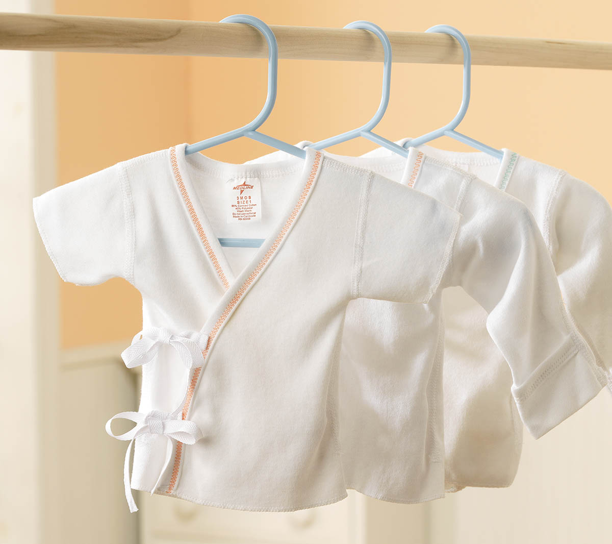 Medline Tie-Side Infant Shirts 