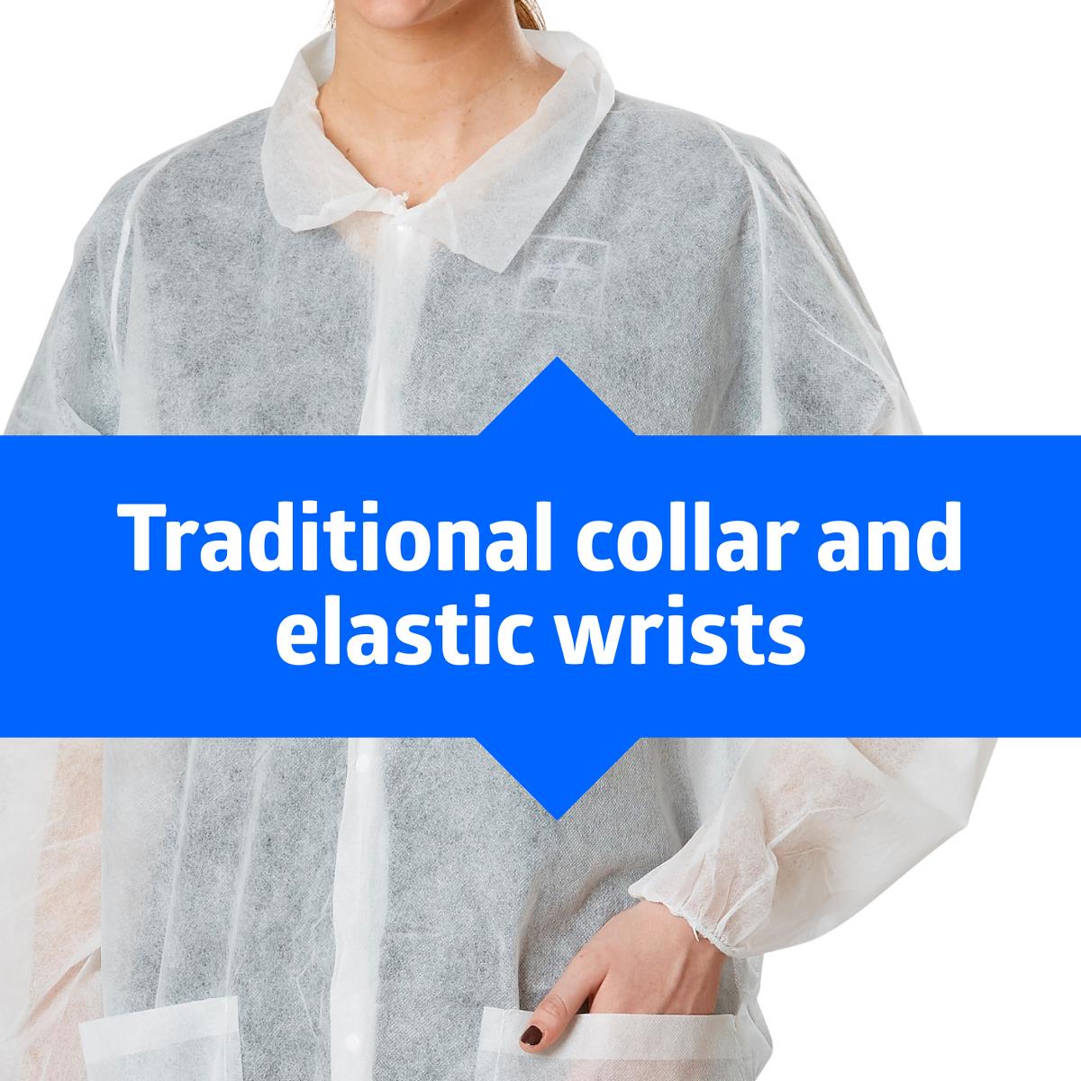 Medline Disposable Spunbond Polypropylene Lab Coat | Medline