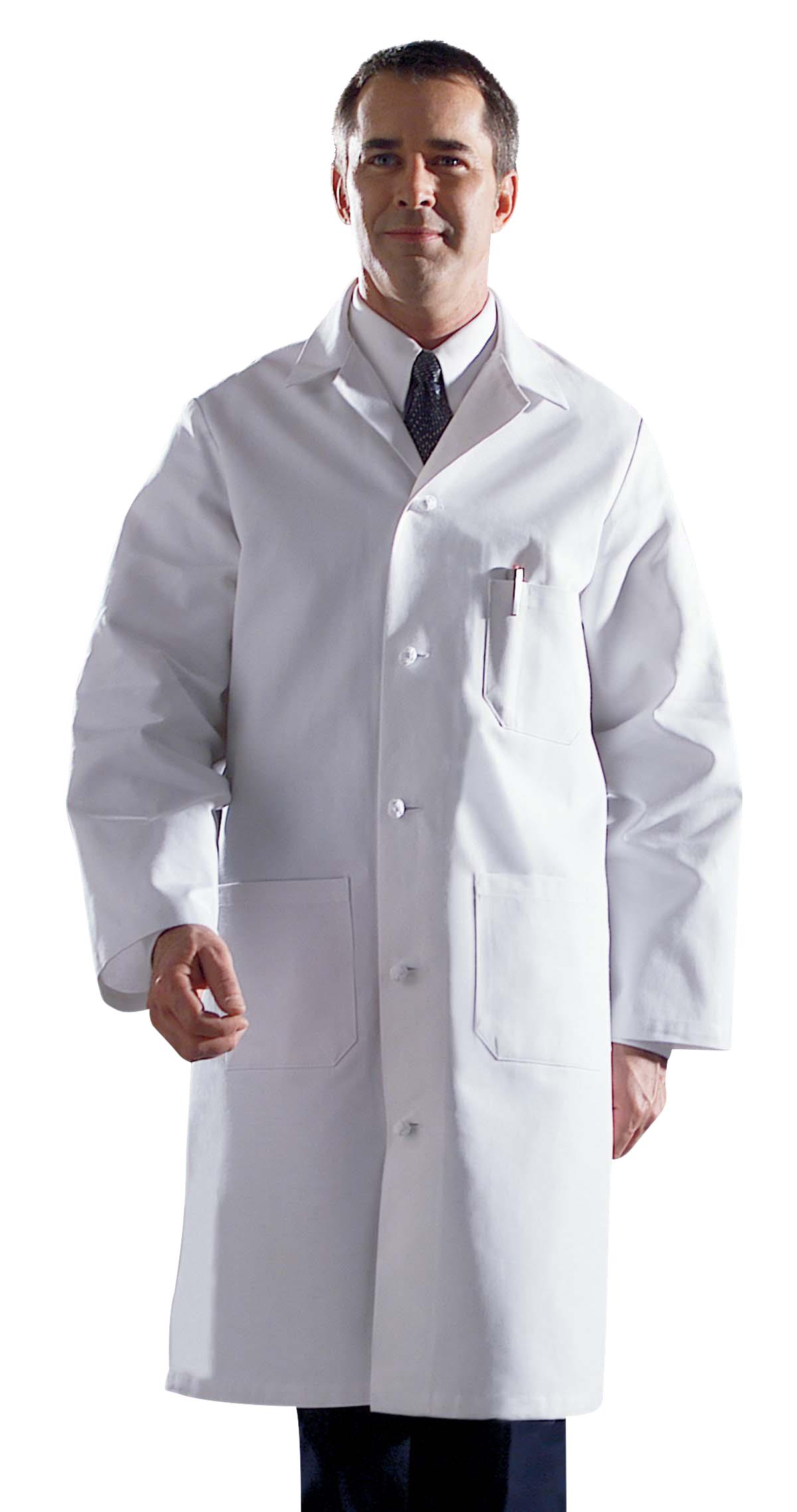 Medline Refine Men's 4-Pocket Full-Length Lab Coats | Medline