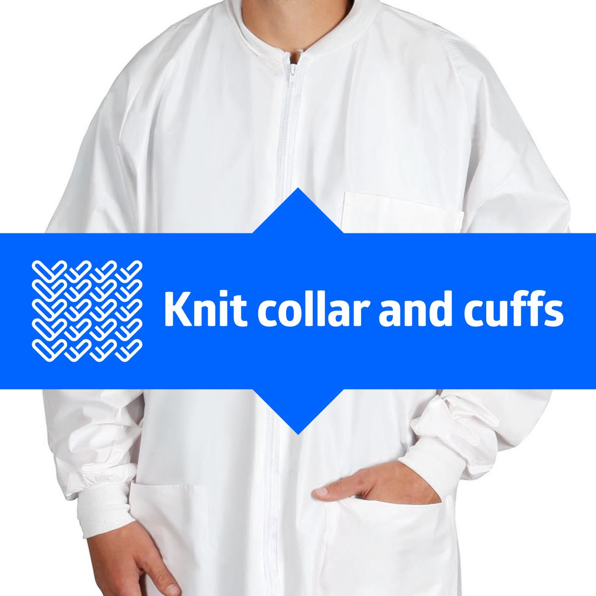 Medline Disposable Antistatic Barrier Lab Coat with Zip Front
