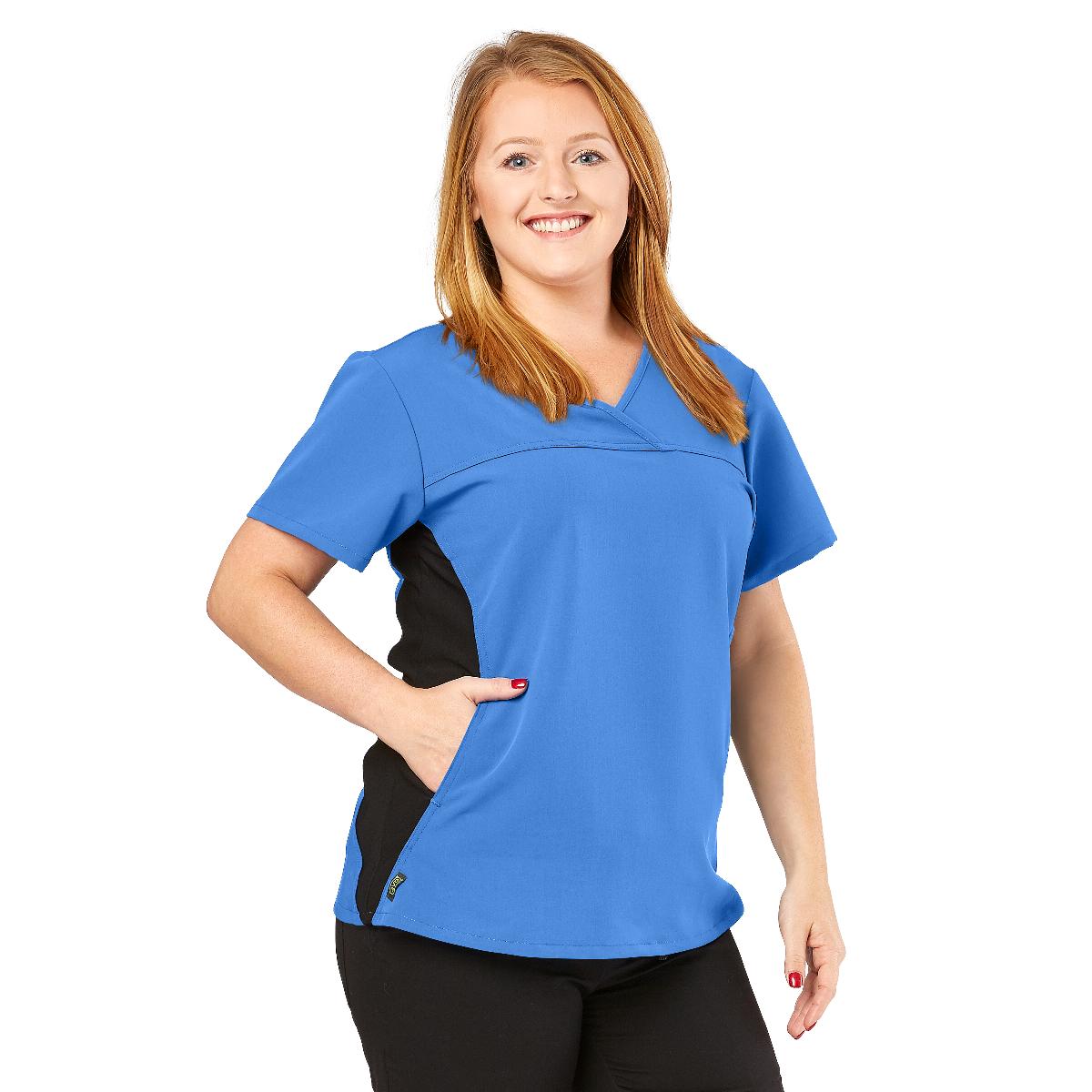 Medline California ave Women's YogaStyle Stretch Scrub Top with Pockets