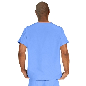 Details about / Best Medical Unisex Reversible Scrub Top W// Pocket Navy Blue Large