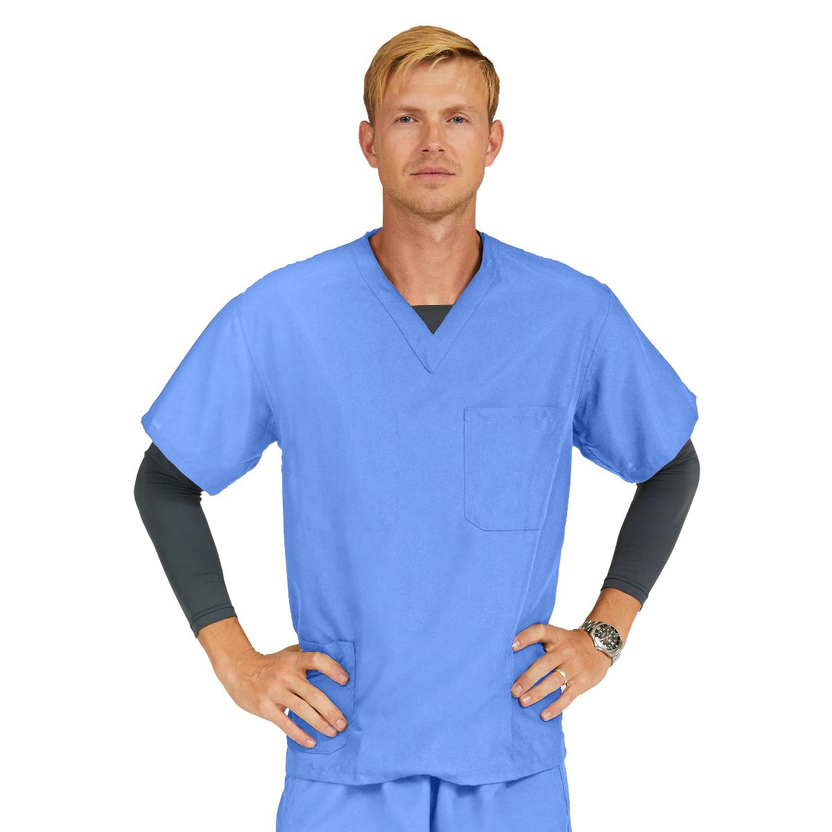 Performax Unisex Long Sleeve Scrub Top With 4 Pockets Medline Industries Inc