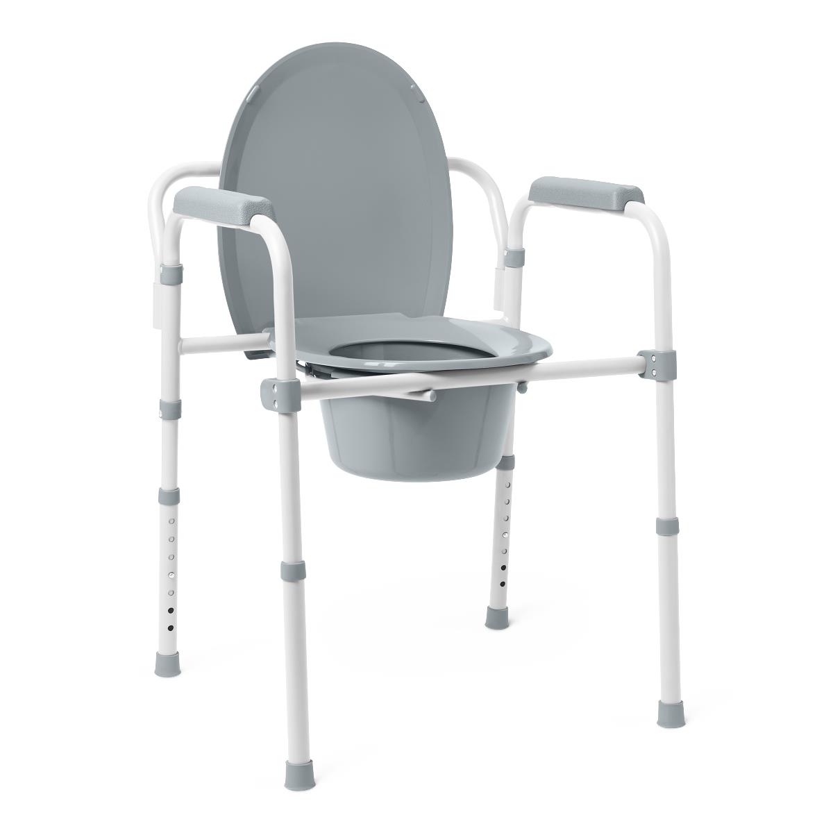 Medline 3-in-1 Elongated Folding Commode | Medline