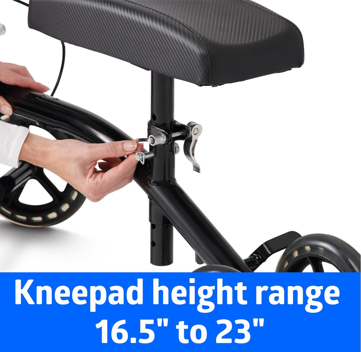 Medline Gen 4 Standard Knee Walker with Dual Hand Brakes and