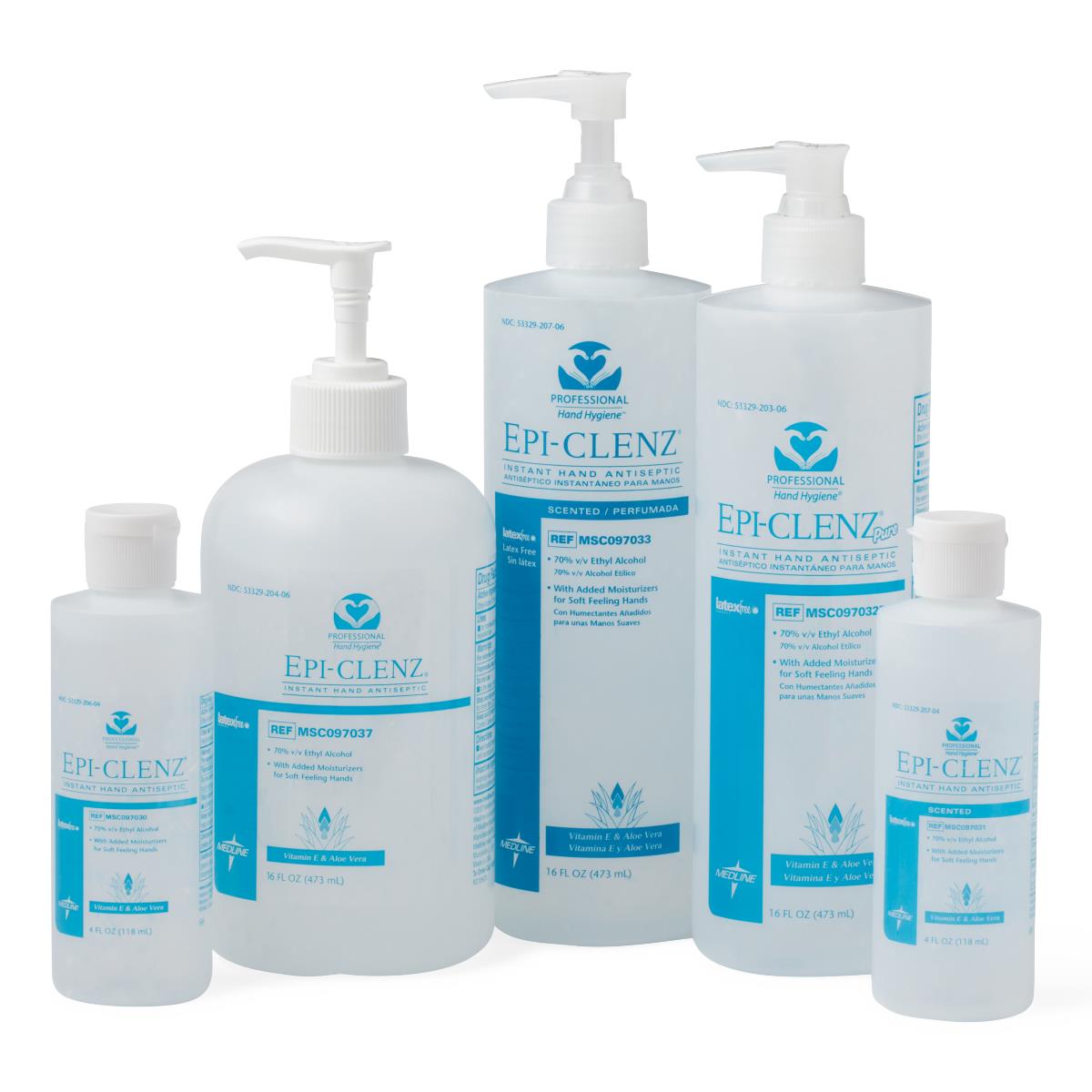 Epi-Clenz 70% v/v Ethyl Alcohol Instant Gel Hand Sanitizers | Medline