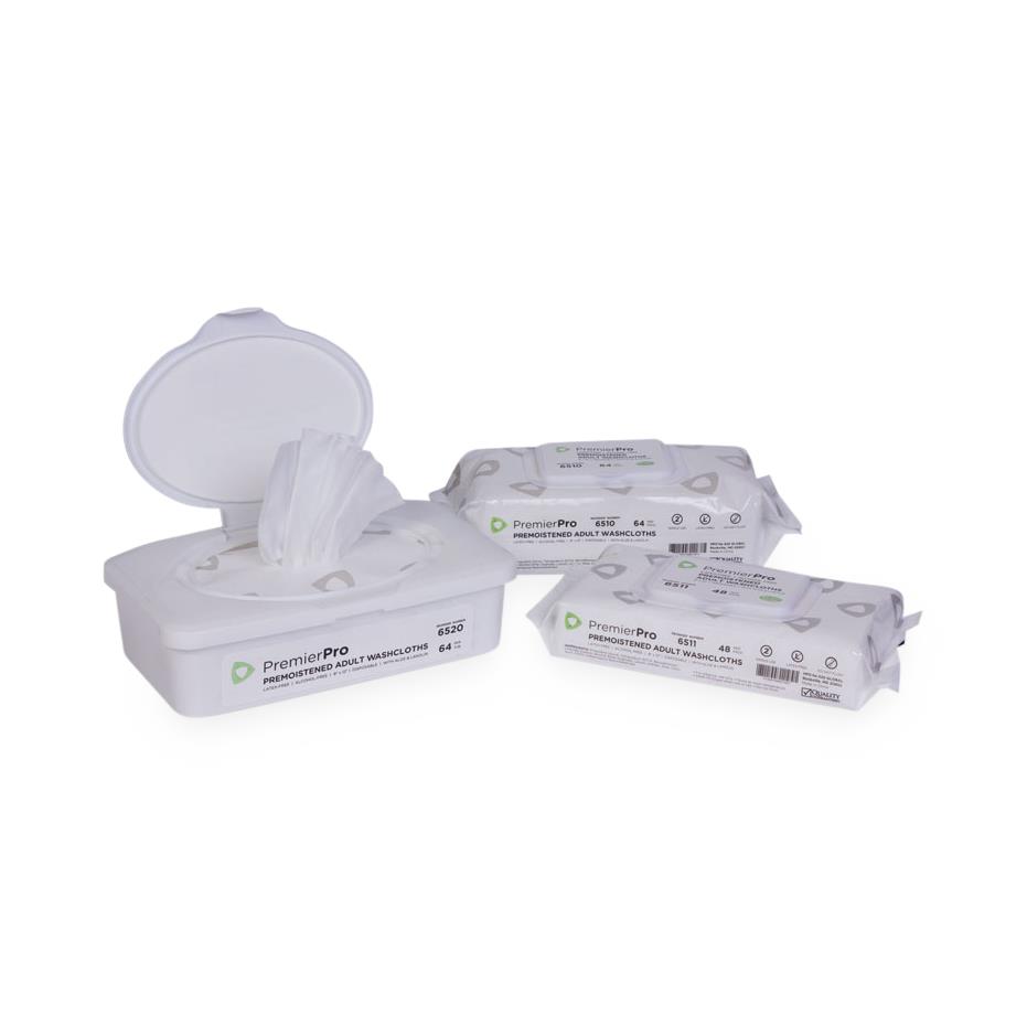 PremierPro Premoistened Adult Wipes | Medline