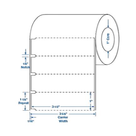 Notched Labels Centurion Blank Labels with Notch | Medline