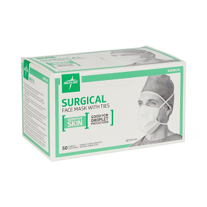 Medline ASTM Level 1 Sensitive Skin Surgical Face Masks with