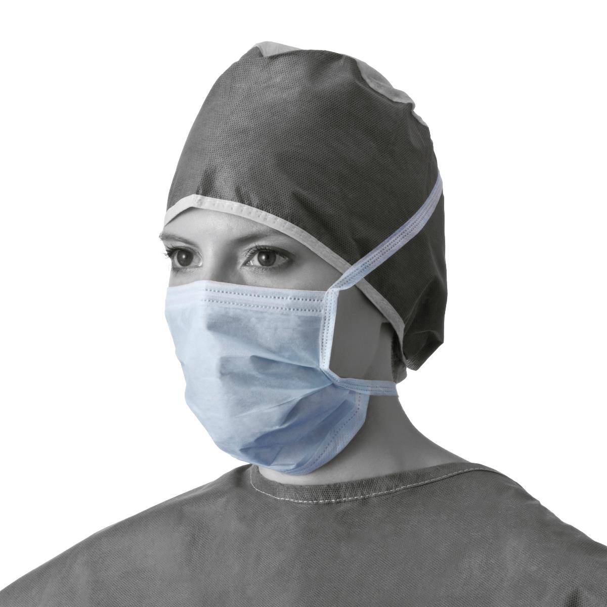 Medline ASTM Level 1 Surgical Face Masks with Ties | Medline