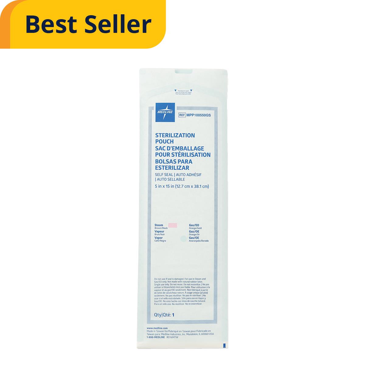 Self-Seal Sterilization Pouches for Steam and Gas Only | Medline 