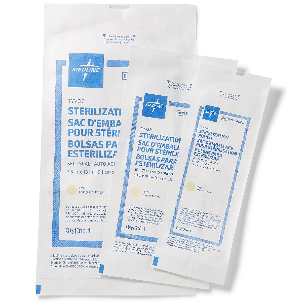 SelfSeal Tyvek Sterilization Pouches for Low Temperatures Medline