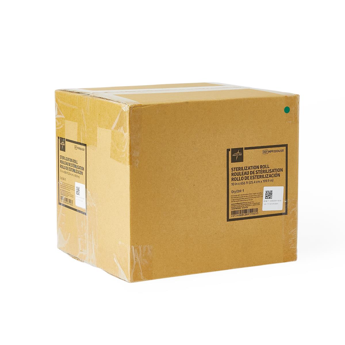 Medline Instrument Sterilization Tubing Roll - Steam & Gas Resistant, 3" X 100 Ft, Case Of 8 Rolls