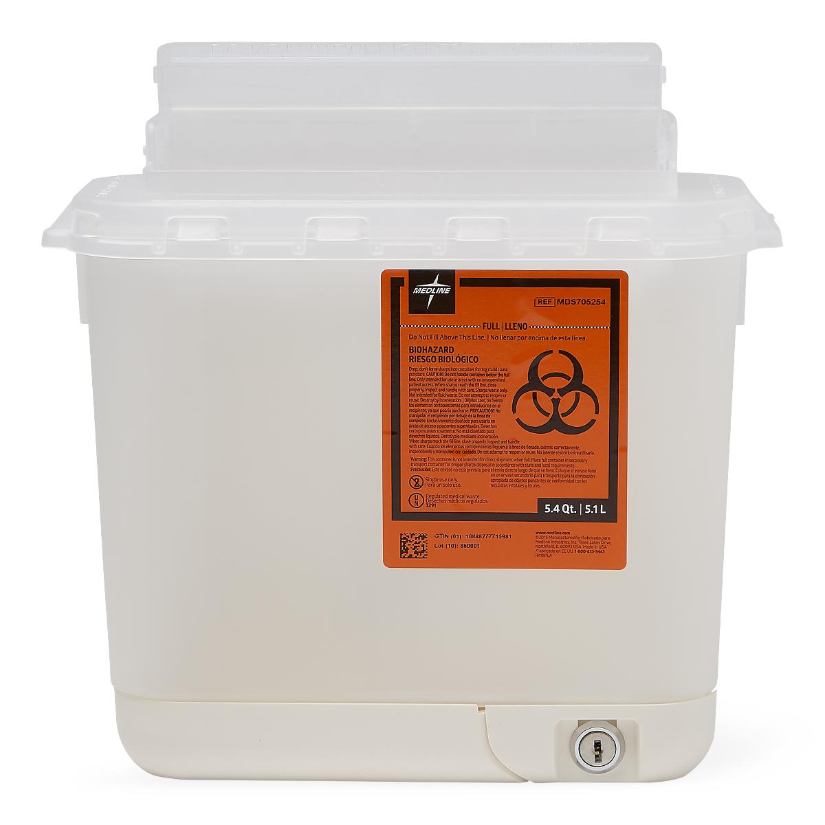 Medline Biohazard Patient Room Sharps Disposal Containers | Medline