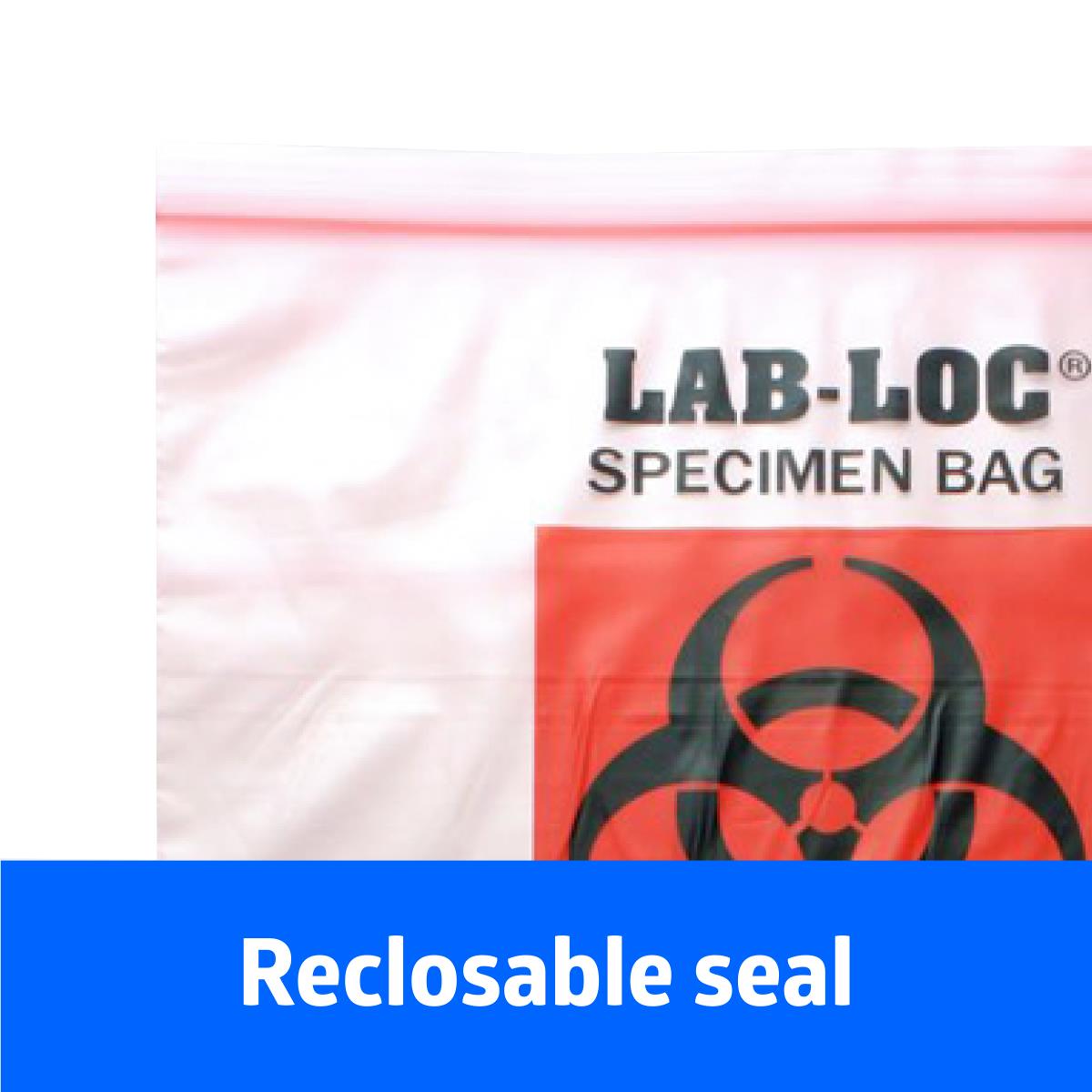 Lab-Loc Reclosable 2-Wall Biohazard Specimen Bags | Medline