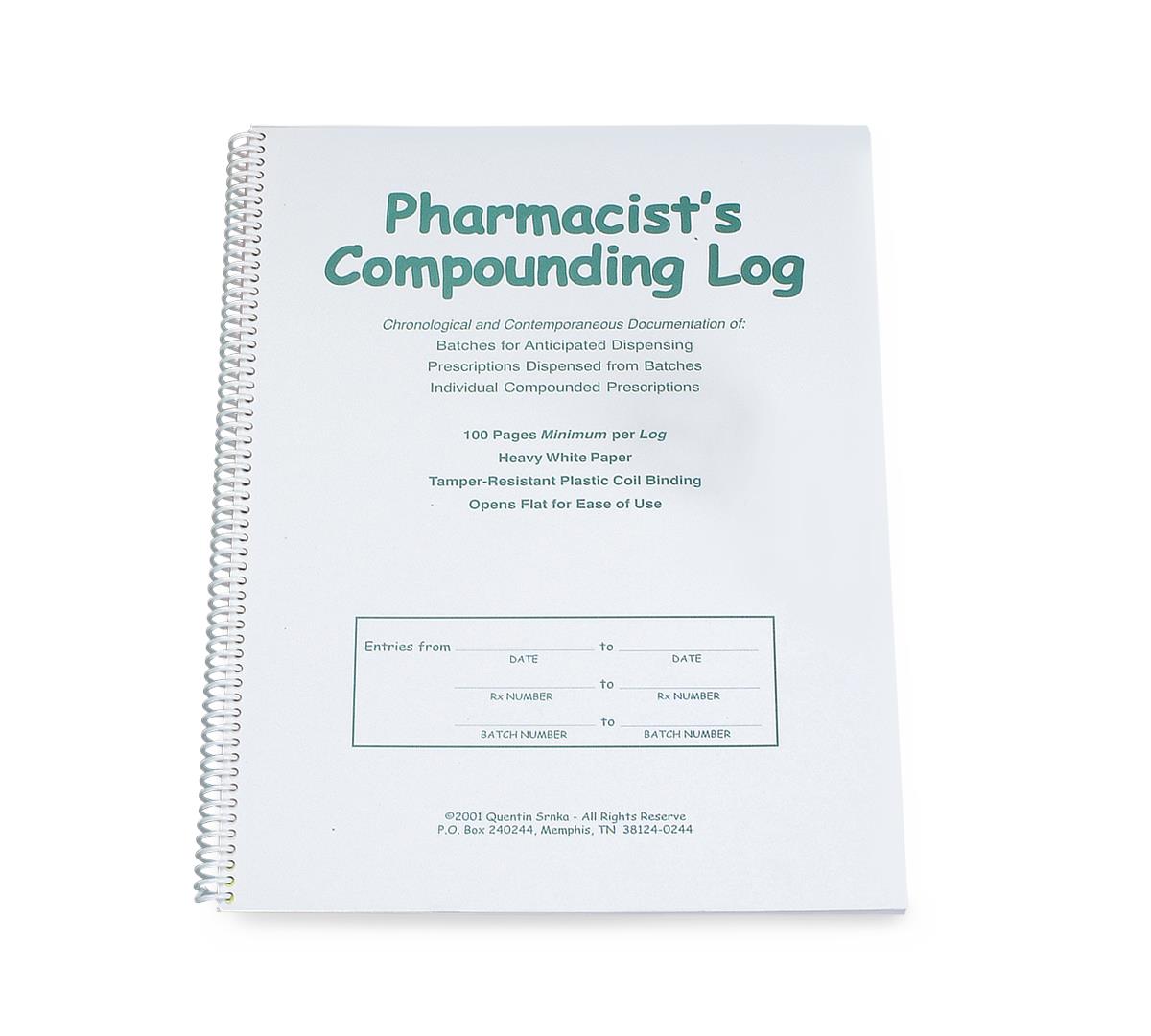 Pharmacist's Compounding Log | Medline