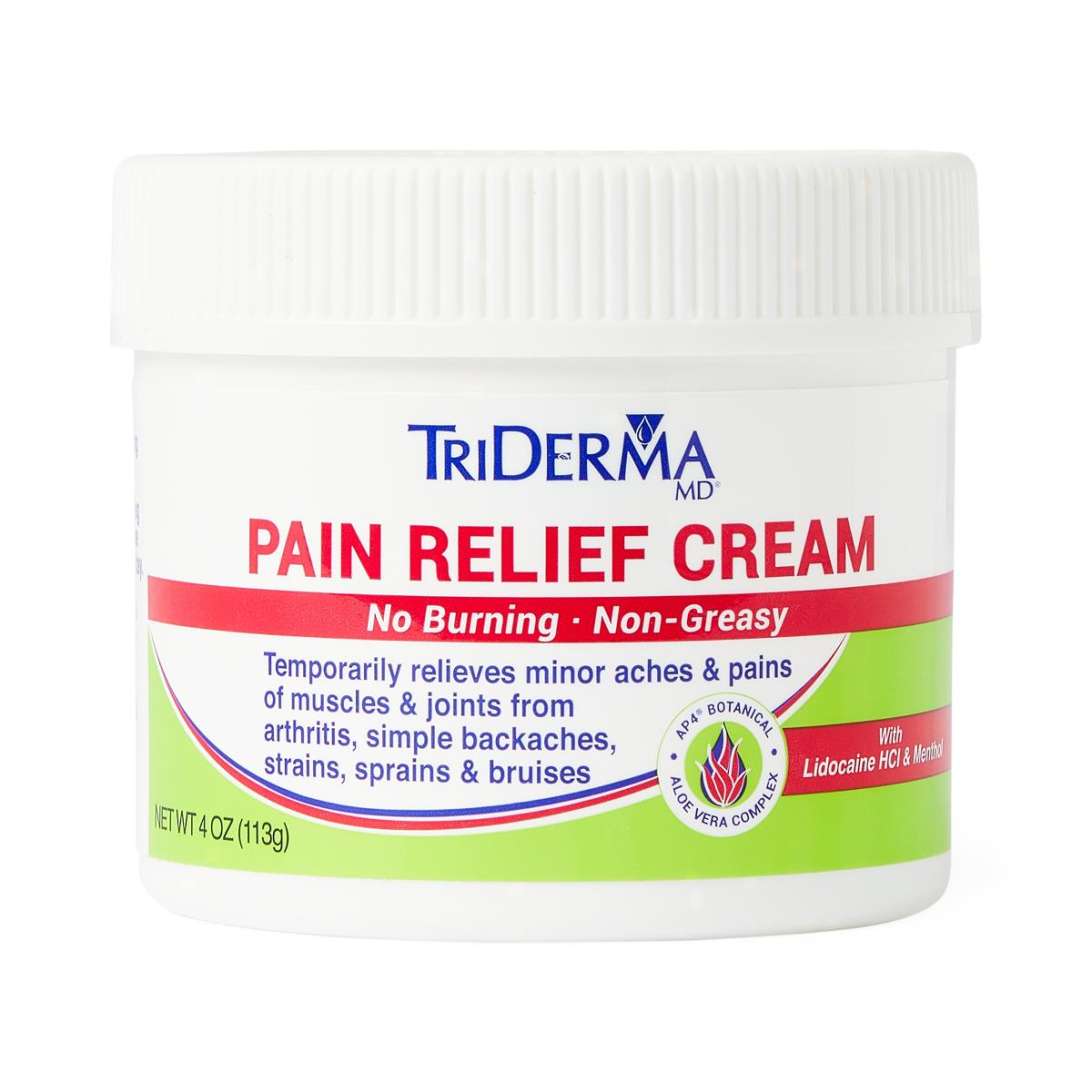 TriDERMA Lidocaine Menthol Topical Pain Reliever Cream | Medline