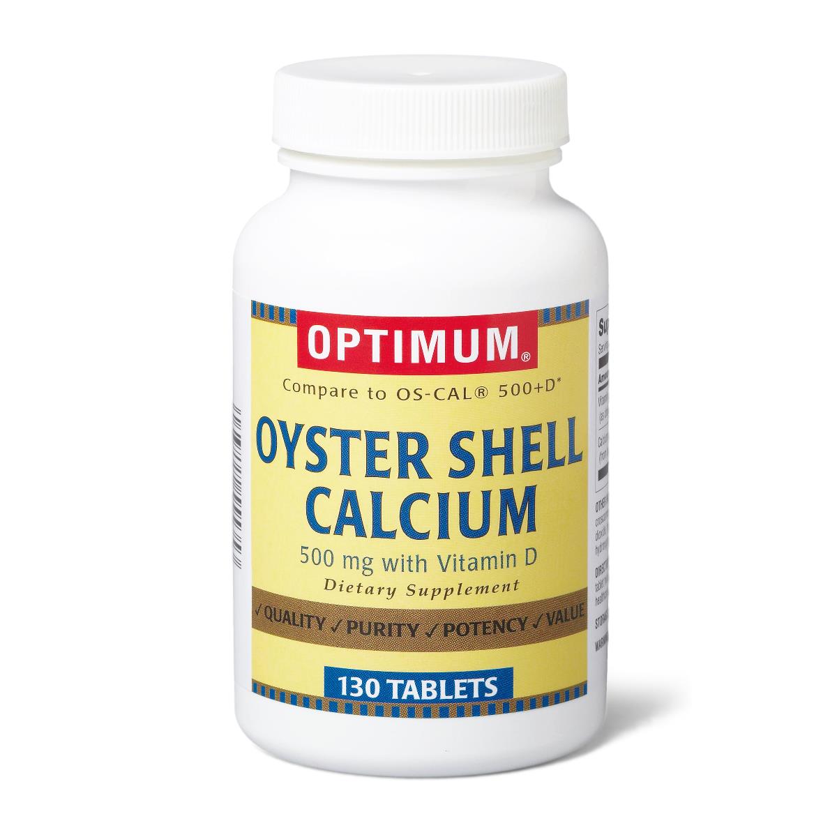 Oyster Shell Calcium with Vitamin D Tablets Medline