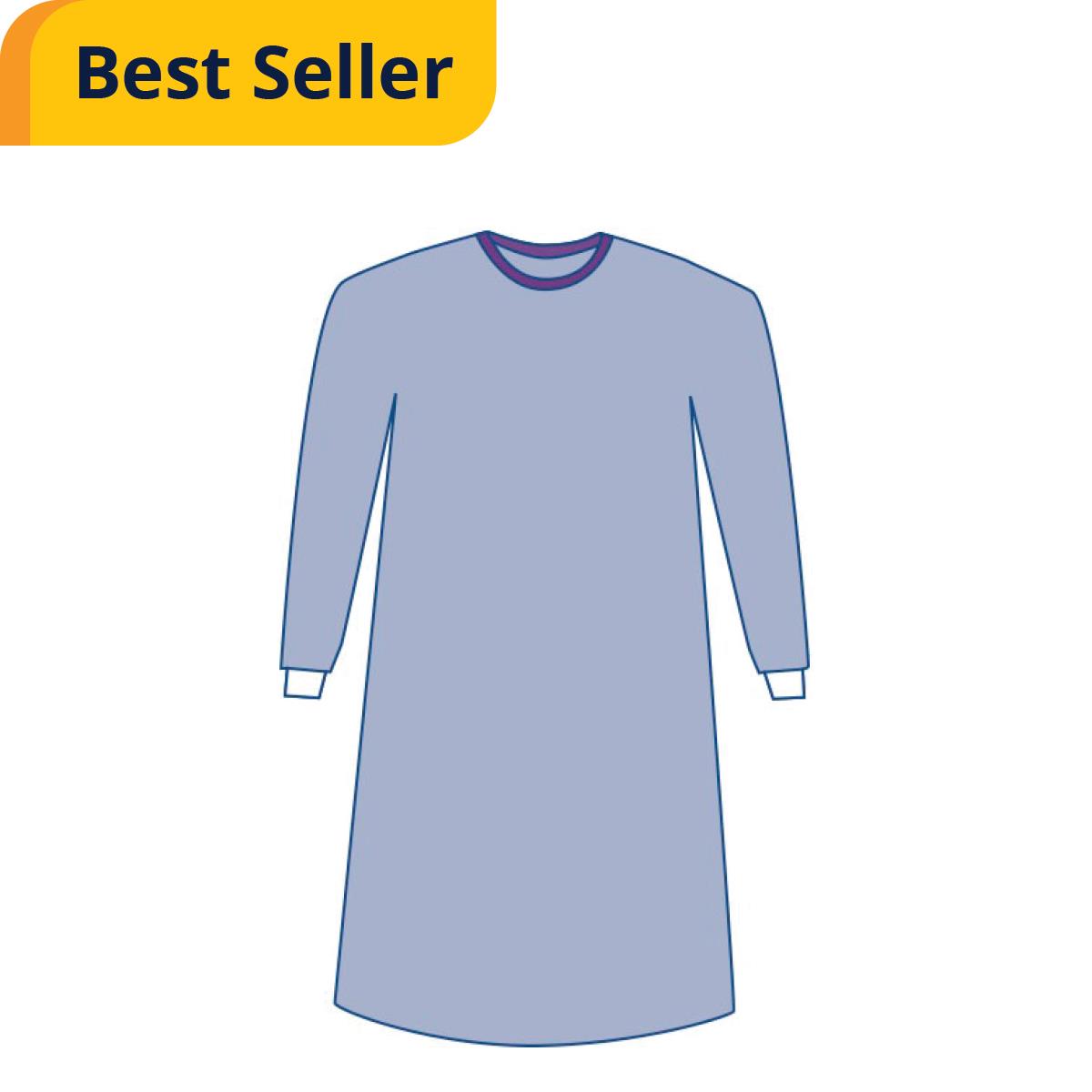 Sterile Nonreinforced Sirus Surgical Gowns with SetIn Sleeves Medline