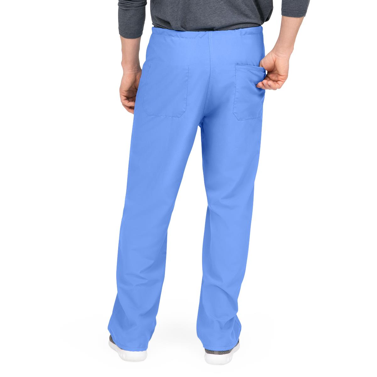 thumbnail image 2 of Aramark Unisex Reversible Drawstring Scrub Pant Navy Size Medium With Pockets 2 of 3