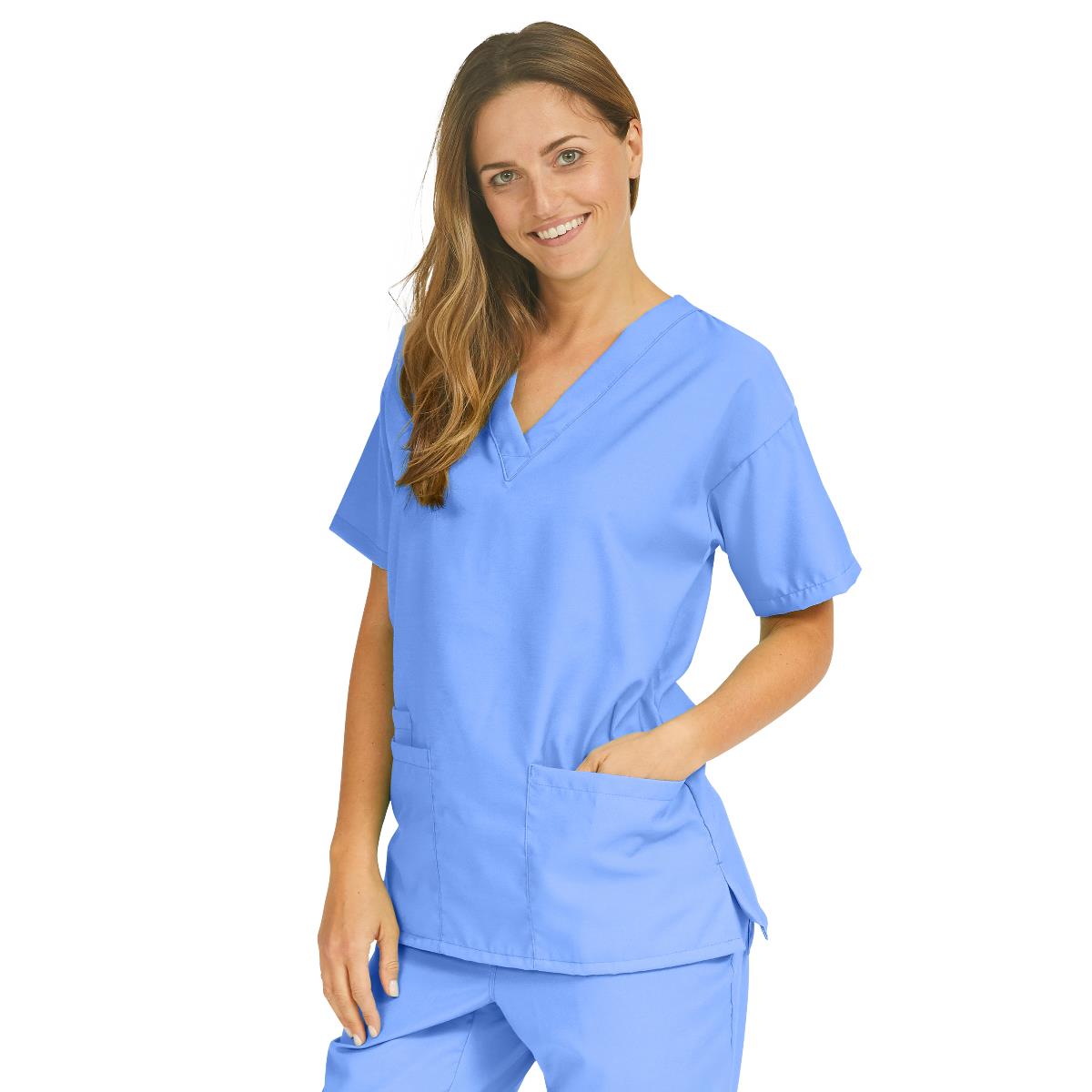 PerforMAX Style 839 Women's V-Neck Scrub Top with 3 Pockets