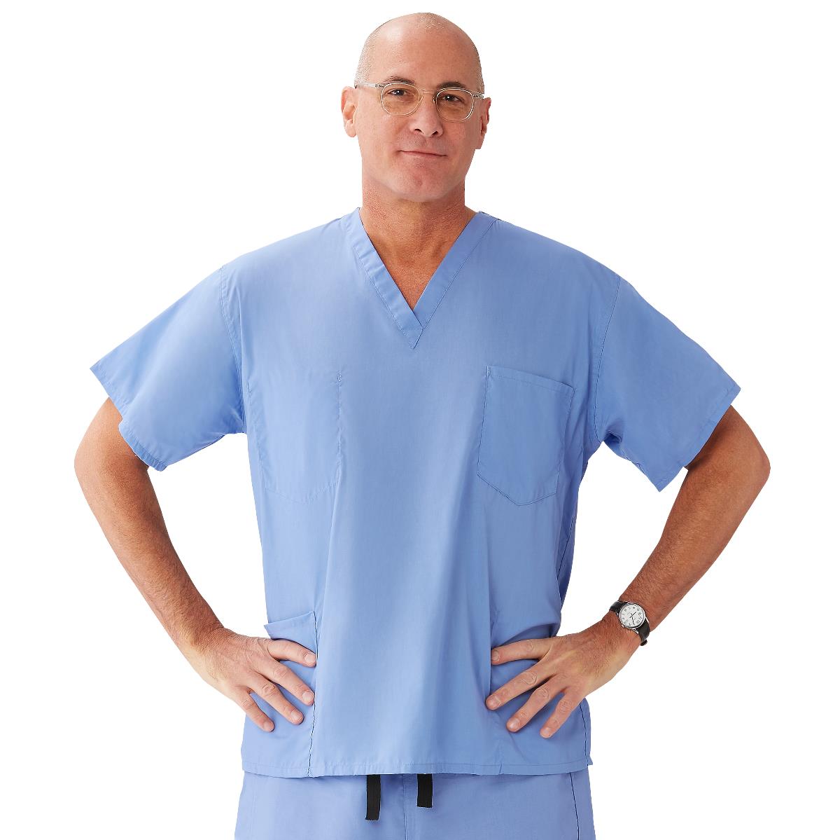 Encore Unisex Reversible V-Neck Scrub Top with 4 Pockets
