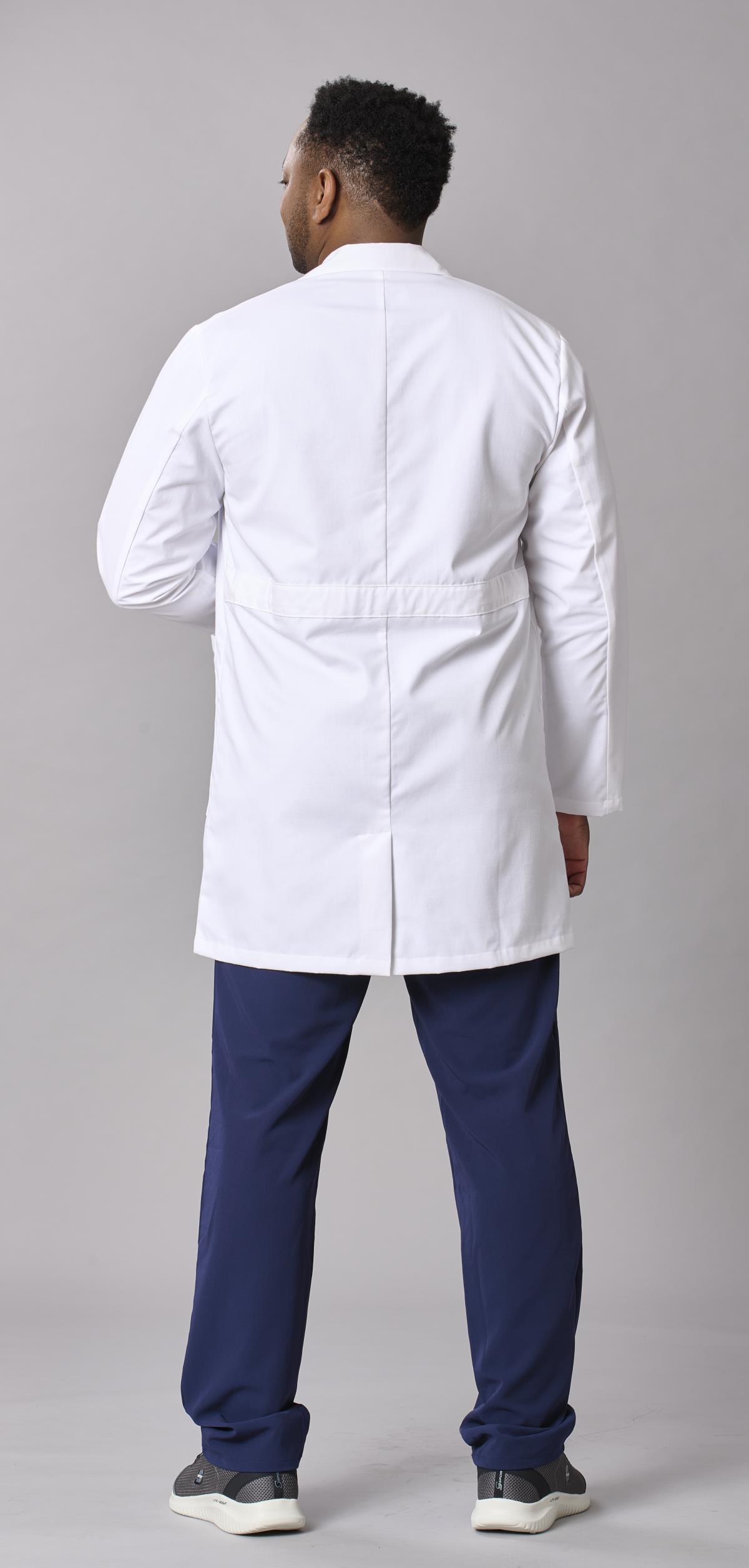 Medline Perform Men's 6-Pocket Staff-Length Lab Coats | Medline