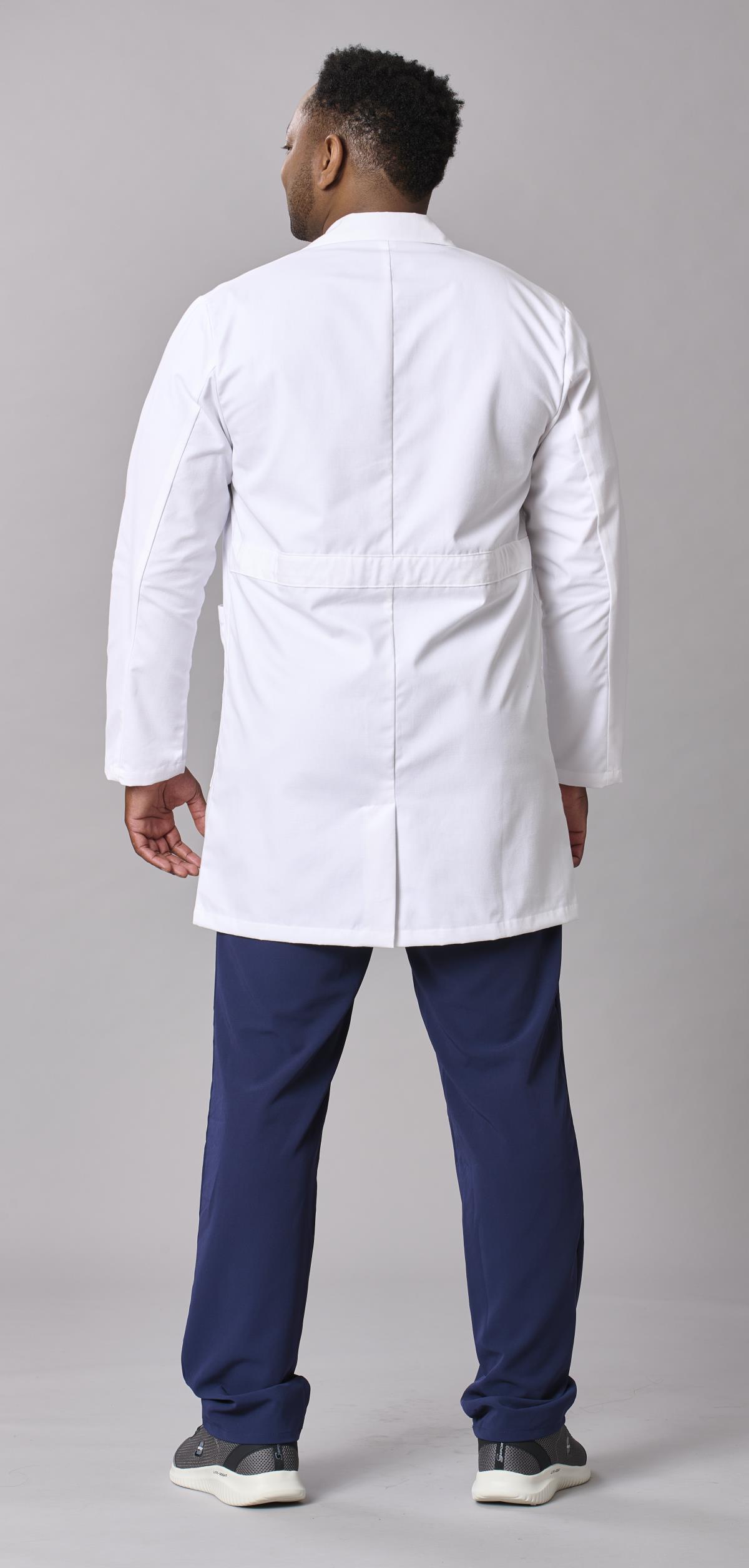 Medline Perform Men's 6-Pocket Staff-Length Lab Coats | Medline