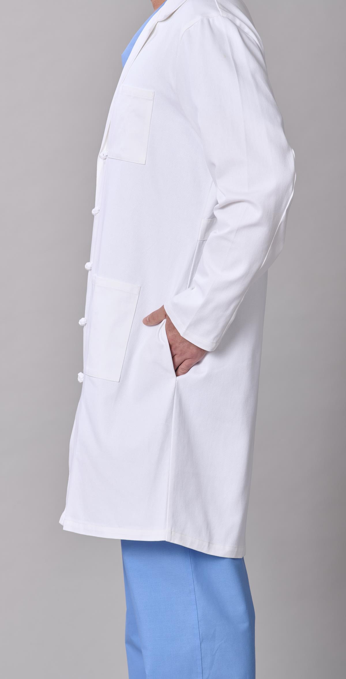 Medline Refine Men's 4-Pocket Full-Length Lab Coats | Medline