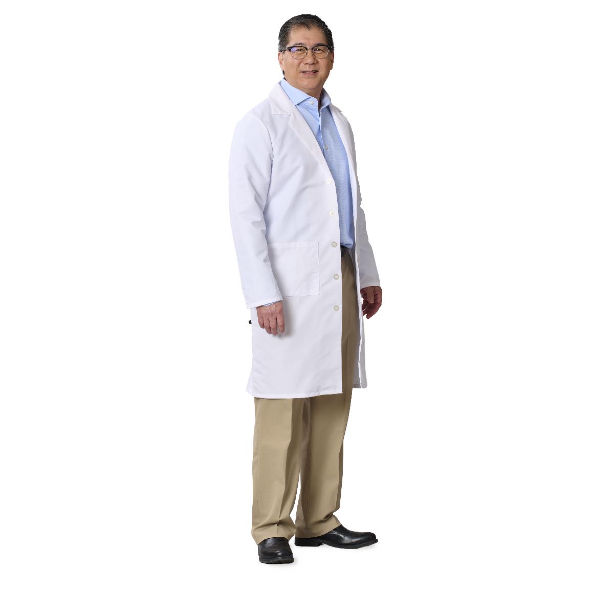 Medline Propel Men's 4-Pocket Full-Length Lab Coats | Medline